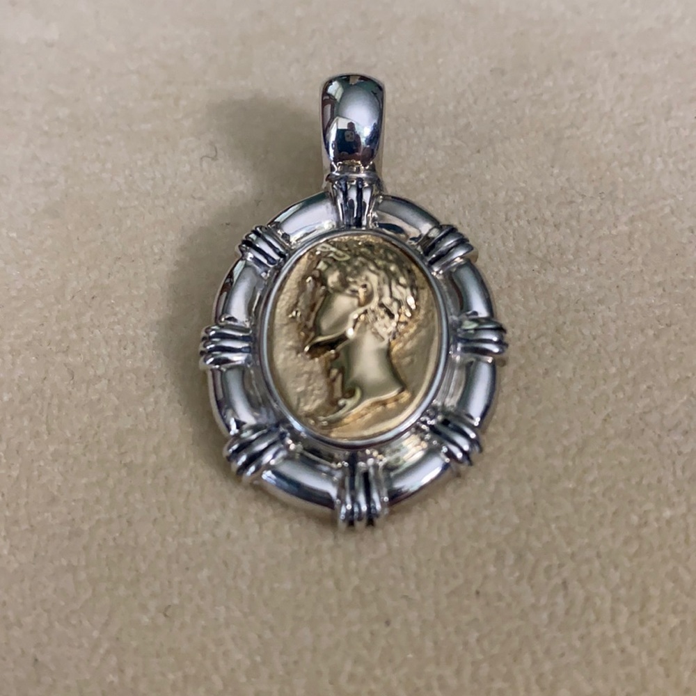 Ancient Roman Caesar head pendant